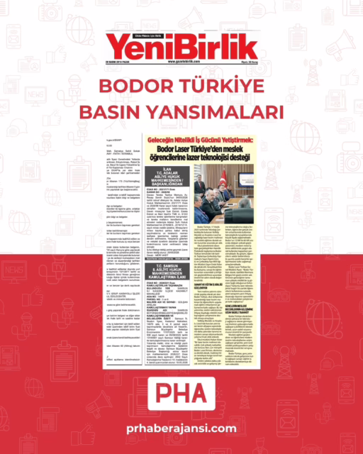 Bodor Türkiye, mesleki eğitime katkı sağlayan önemli bir sosyal sorumluluk projesine daha imza attı. Firma, Tekirdağ Çerkezköy’de faaliyet gösteren Veliköy Mesleki ve Teknik Anadolu Lisesi’ne sağladığı lazer kesim makinesi ile öğrencilerin modern üretim teknolojileriyle buluşmasına destek oldu.

BODOR TÜRKİYE BASIN YANSIMALARI

#prhaberajansi #pha #özelhaberservisi