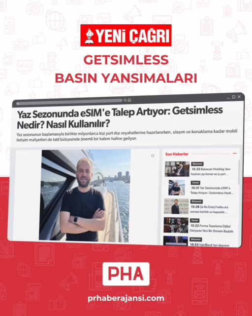 GetSimLess kurucusu Ufuk Can Ay, özellikle Avrupa, Orta Doğu ve Kuzey Afrika rotalarına yönelik seyahatlerin artmasıyla birlikte kullanıcıların geleneksel dolaşım ücretlerine alternatif olarak dijital eSIM çözümlerine yöneldiğini ve seyahat öncesinde bağlantı maliyetlerini daha bilinçli şekilde karşılaştırdığını söylüyor.

Ay'a göre son bir yılda hızlanan bu değişim yalnızca bireysel tatilcilerle sınırlı kalmıyor; iş seyahati yapan profesyoneller ve şirketler de mobil iletişim maliyetlerini daha öngörülebilir hale getirmek için dijital hat çözümlerini tercih ediyor.

GETSIMLESS BASIN YANSIMALARI

#prhaberajansi #pha #özelhaberservisi #getsimless #esim #esimplan