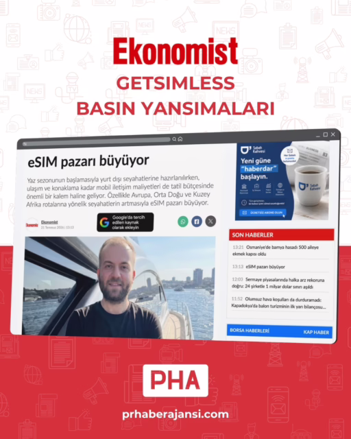 Tatil sezonun da etkisiyle yurtdışı seyahatlerinde artış gözleniyor. Tatil bütçesinde maliyetlerden biri olan mobil iletişim konusunda çözümlerin sunan eSIM pazarı da bu paralelde büyüyor.

GetSimLess kurucusu Ufuk Can Ay'a göre, son bir yılda hızlanan bu değişim yalnızca bireysel tatilcilerle sınırlı kalmıyor; iş seyahati yapan profesyoneller ve şirketler de mobil iletişim maliyetlerini daha öngörülebilir hale getirmek için dijital hat çözümlerini tercih ediyor.

GETSIMLESS BASIN YANSIMALARI

#prhaberajansi #pha #işdünyası #getsimless