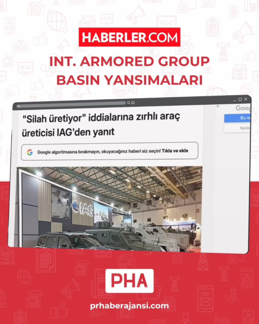 Türkiye’deki üretim tesisi Gemlik’te bulunan zırhlı araç üreticisi International Armored Group, Türk ve Bulgar basınında yer alan “silah üretiliyor” yönündeki iddialara yanıt verdi. Şirket, silah üretimi yapmadığını belirterek, sadece zırhlı araç üretildiğini, üretim ve sevkiyat süreçlerinin ilgili makamların denetimi altında, gerekli izin ve mevzuata uygun şekilde gerçekleştirildiğini açıkladı.

INTERNATIONAL ARMORED GROUP BASIN YANSIMALARI

#prhaberajansi #pha #haberservisi